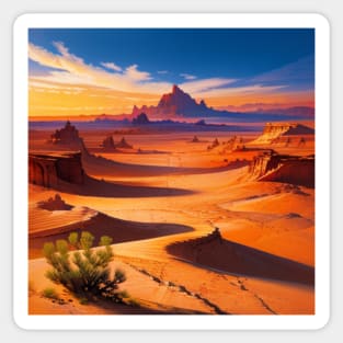 Southwest Desert Rocks at Sunset Sticker